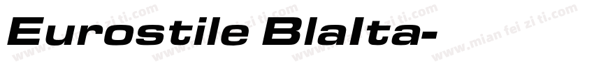 Eurostile BlaIta字体转换